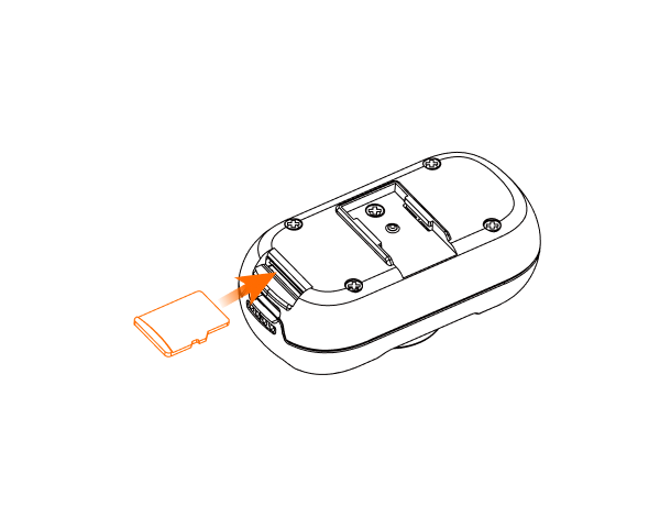 microSD 存储卡插入示意图
