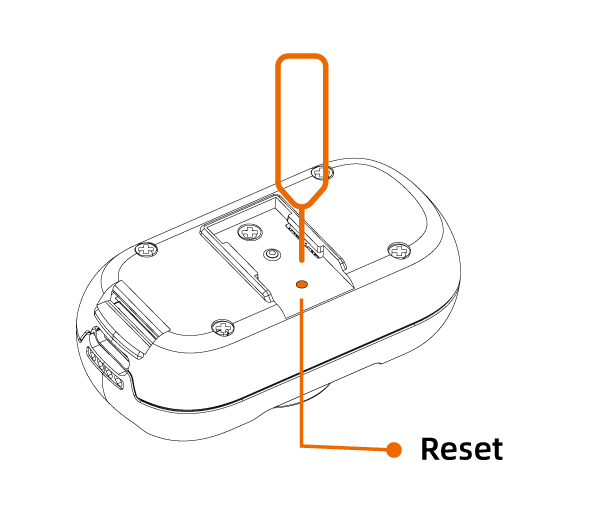 Reset hole location diagram