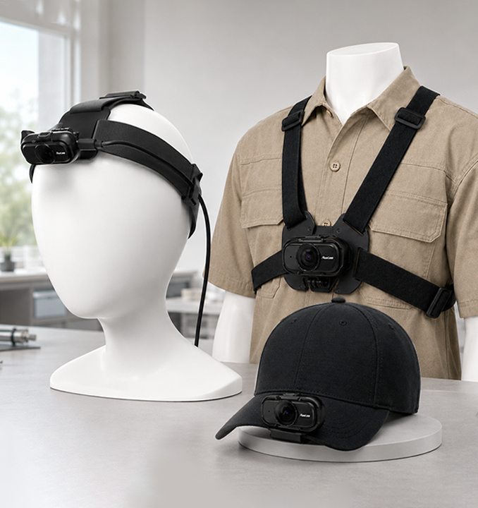 Mounting accessories for head, chest, and cap use